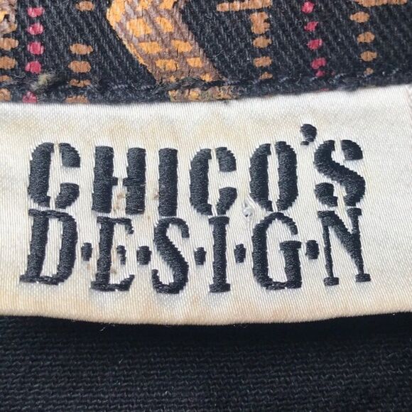 Women's Vintage 90s Grunge Indie Black Bohemian Aztec Denim Jacket / Size: 2 - Picture 5 of 5